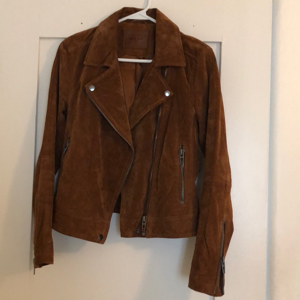 BLANK NYC Suede Moto Jacket, Size S